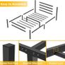 Single Bed Frames with Headboard 3ft Black Metal Small Single Bed Frame with Storage for Adult Teenagers Heavy Duty Non-Slip with Steel Slats No Box Spring Needed Image 3