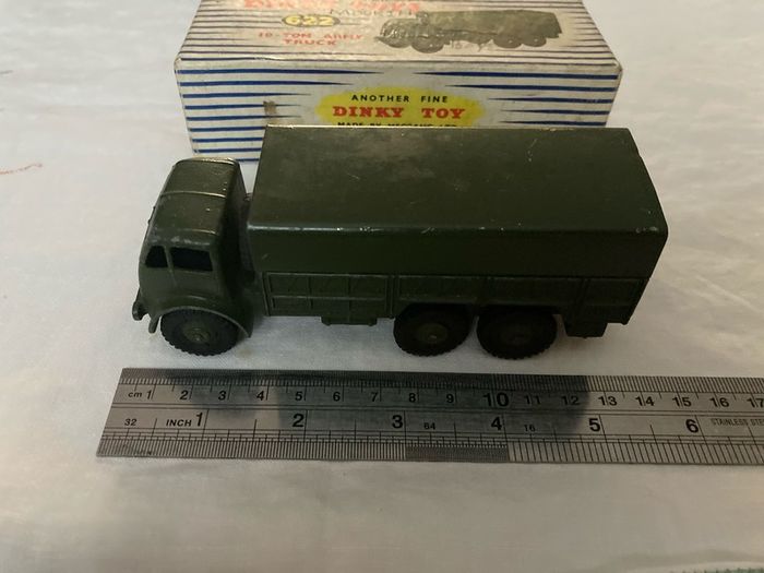 Dinky 622. 10-ton army truck. In box. Both excellent condition.