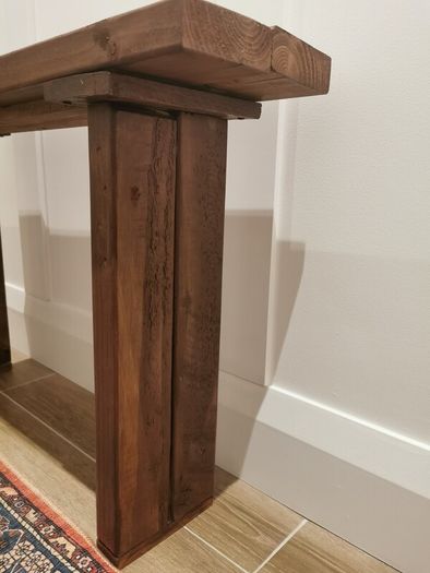 Rustic decorative wooden bench