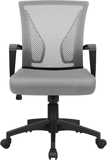 Office Chair Mesh Chair Ergonomic, Computer Chair Adjustable Seat Height with Back Support and Arms, Desk Chair Comfy, Study Chair for Home, Office and Executive Max 125KG (FREE POSTAGE)
