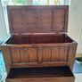 Solid Oak Trunk with Drawers Image 5