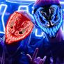 Venobat LED Halloween Mask, 2 Pack Neon Light Up Mask with Dark and Evil Glowing Eyes 3 Lighting Modes, Halloween Scary Mask for Adults Kids Image 5