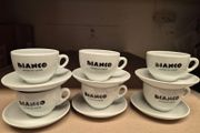 Cappuccino Cups &amp; Saucers Porcelain set X 6