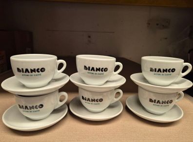 Cappuccino Cups & Saucers Porcelain set X 6