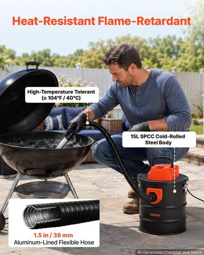15L 1200W Ash Vacuum Cleaner