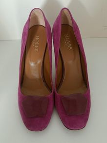 Hobbs London Fuchsia Suede Court Shoes - Size 40