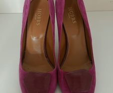 Hobbs London Fuchsia Suede Court Shoes - Size 40