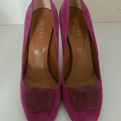 Hobbs London Fuchsia Suede Court Shoes - Size 40