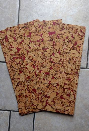 44 psc.(4 Pack).Natural Cork Tiles for Wall or Floor Decoration.(Miami Red) New