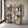 Modern 14 Shelf Bookcase Black Industrial Storage Shelving Unit Image 7