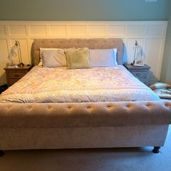 super king bed sleigh bed