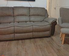 3 Seater Sofa with 2 recliners and 1 seater + stool