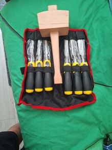 6 piece chisel set with mallet