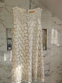 Designer Alice+ Olivia shiny party wedding guest diamante embellished dress 10 NYC Gatsby the Outnet
