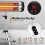 Telescopic  infrared Heater with 3 Heat Settings, Patio Heater Indoor and Outdoor Use, Tripod Stand Infrared Heater Image 8