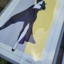 Vintage 80s pair of Patrick Nagal framed prints Image 2