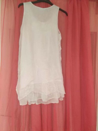 Velon white embroidered chiffon tunic size UK10 EU38 Postage included