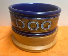 Art Deco Stoneware Bourne Denby Dog Bowl