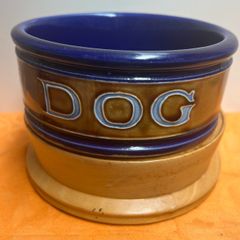 Art Deco Stoneware Bourne Denby Dog Bowl
