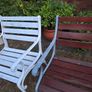 2 X Vintage Iron Garden Armchairs Image 7