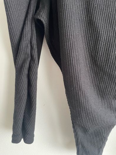 Prettylittlething black ribbed bodysuit size UK 12