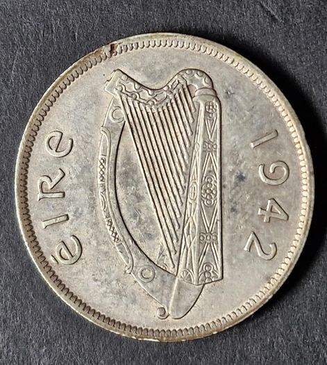 Ireland 1942 Half Crown Silver coin