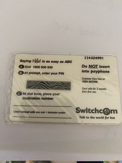Call Card mint