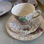 Vintage 1950 Empire Ware Crinoline Lady 2 Cups +saucers + 2 Side Plates And Cake Plate Image 5