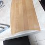 Teak Thick Shelf & 2 Brushed Chrome Brackets.  In Good condition. Image 4