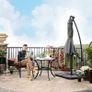 Parasol with LED Solar Lighting, Cantilever Garden Umbrella, 32 LED Lights with Stand, UV Protection up to UPF 50+ with Crank Handle for Garden Patio Image 3