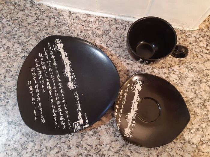 cup, saucer, plate