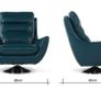 Stunning leather swivel chair Image 6