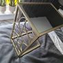 Gold metal side table Image 2