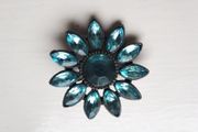 Blue Flower Brooch