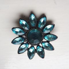 Blue Flower Brooch