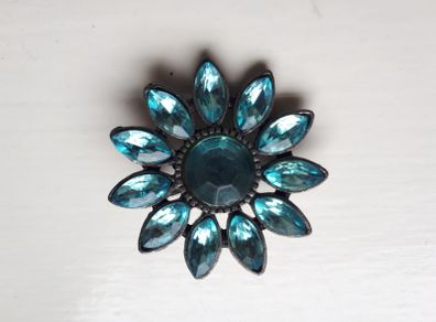 Blue Flower Brooch