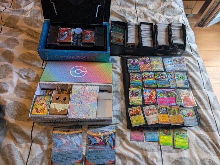 Pokemon Bulk lot collection thousands of Prismatic Ascended Heroes Pitch Black Chaos Rising plus Accessories
