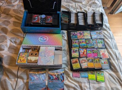 Pokemon Bulk lot collection thousands of Prismatic Ascended Heroes Pitch Black Chaos Rising plus Accessories