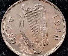 [#88] - Ireland 1949 | Irish 1/2d | Irish Half Penny | KM.10