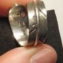 Handmade American Native Sterling Silver Feather Ring Image 4