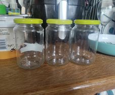 Dozens of glass jars, free to go