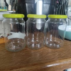 Dozens of glass jars, free to go