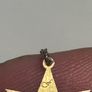 Sterling silver Y Necklace with gold washed star pendant Image 3