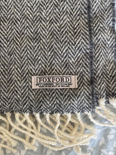 Foxford Woolen Mills Grey Herringbone Scarf