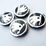 1set (4caps) Black Chrome logo SKODA Octavia Superb Fabia Yeti wheel center cap 5JA601151A 56mm caps Image 7