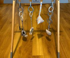 Wooden Baby Play Gym + Hanging Toys