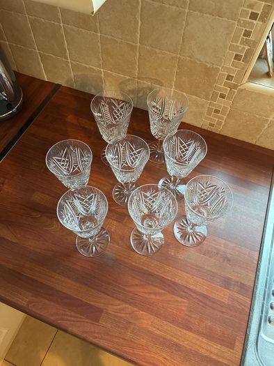 Waterford crystal wine glasses x8