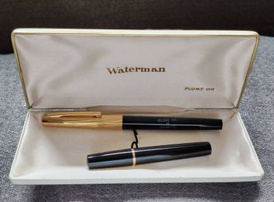 Vintage 1960s Waterman Flash 18K Gold M Nib Fountain Pen - New Old Stock (Unused)