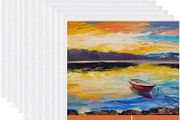 Canvas Panels 20x25cm-12 Packs Blank Art Canvases Pre Stretched Canvas Board, 100% Cotton Artist Painting Canvas for Acrylic Painting, Oil Paint &amp; Wet Art Media (FREE POSTAGE)