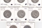 CANADA, 8 X 50 CENTS, 80% silver coins (no. 442)